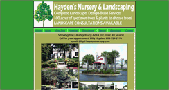 Desktop Screenshot of haydensnursery.com
